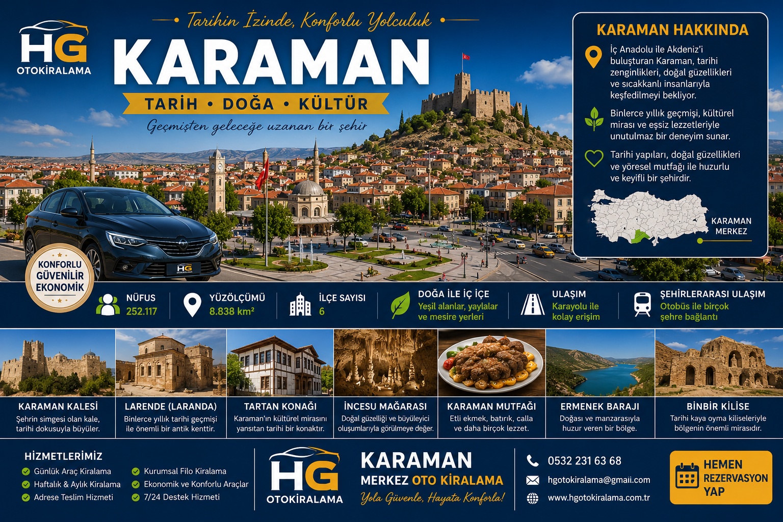Merkez Karaman araç kiralama | HG Blog