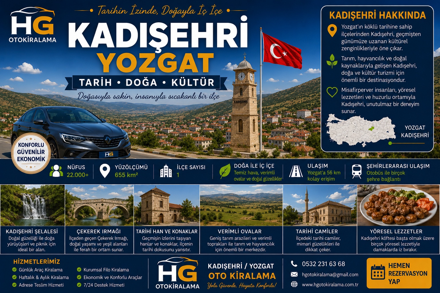 Kadışehri Yozgat araç kiralama | HG Blog