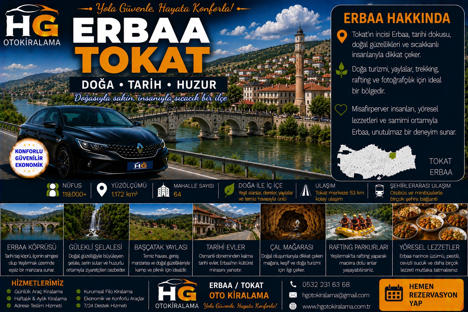 Erbaa Tokat araç kiralama | HG Blog