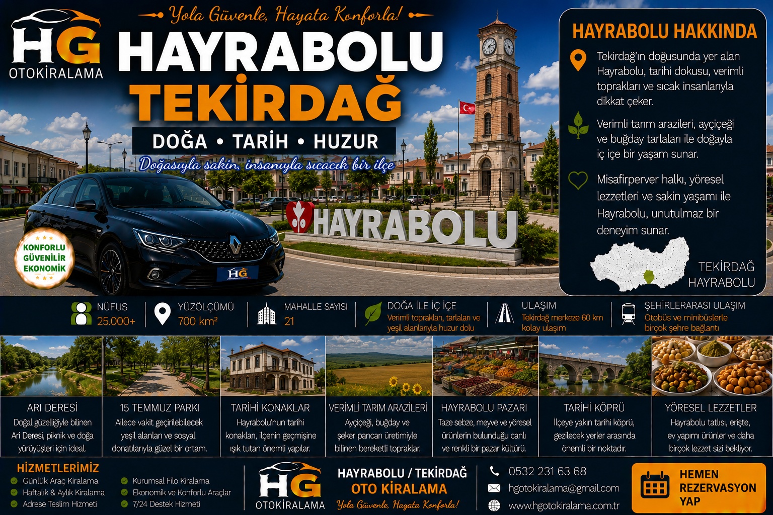 Hayrabolu Tekirdağ araç kiralama | HG Blog