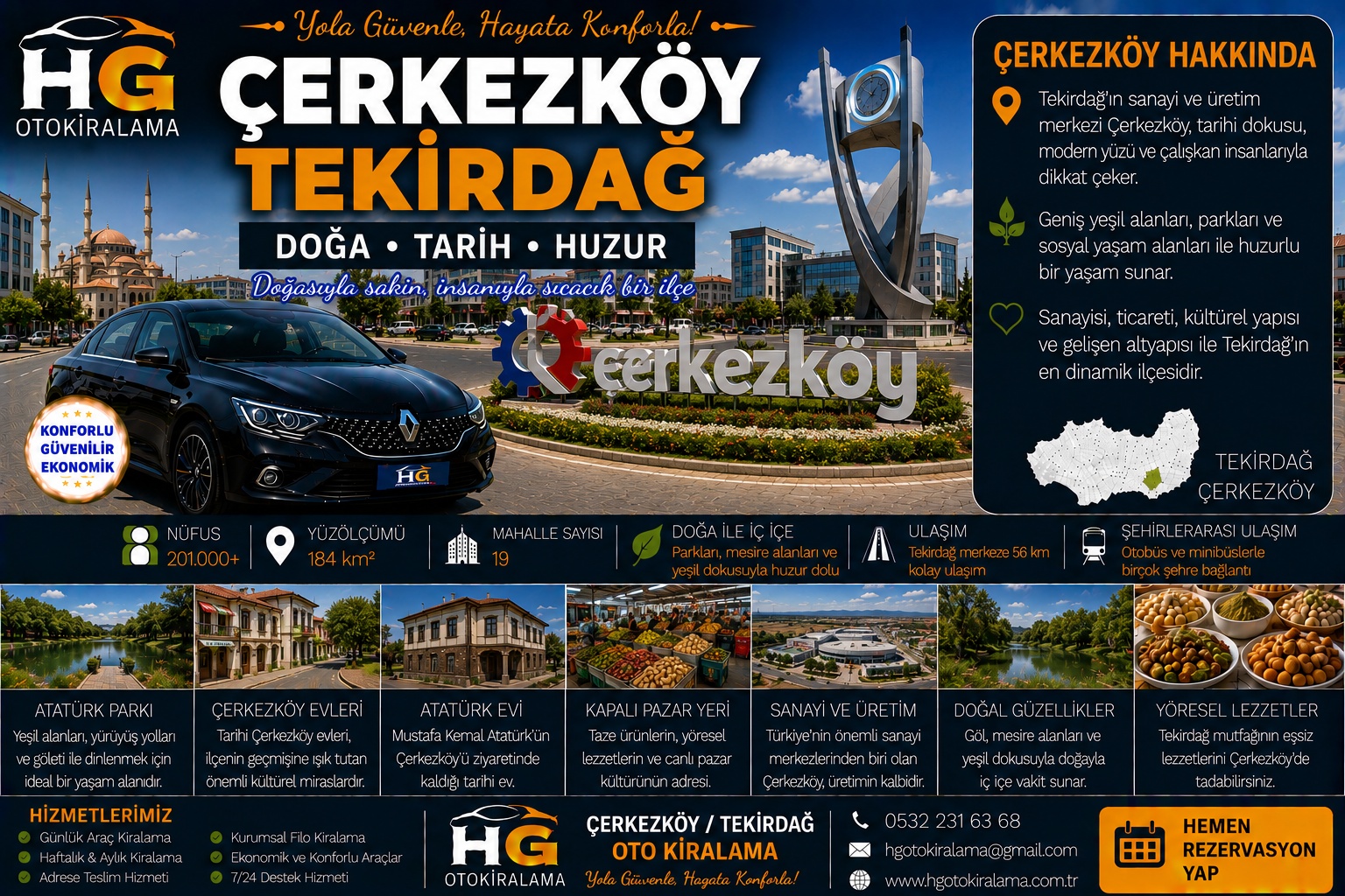 Çerkezköy Tekirdağ araç kiralama | HG Blog