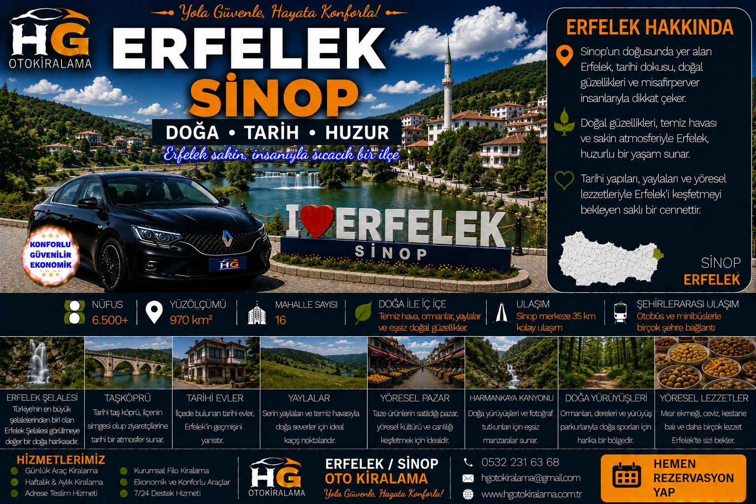 Erfelek Sinop araç kiralama | HG Blog