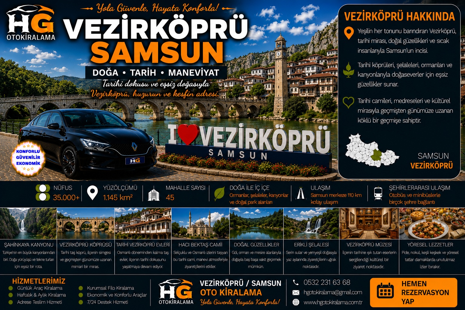 Terme Samsun araç kiralama | HG Blog