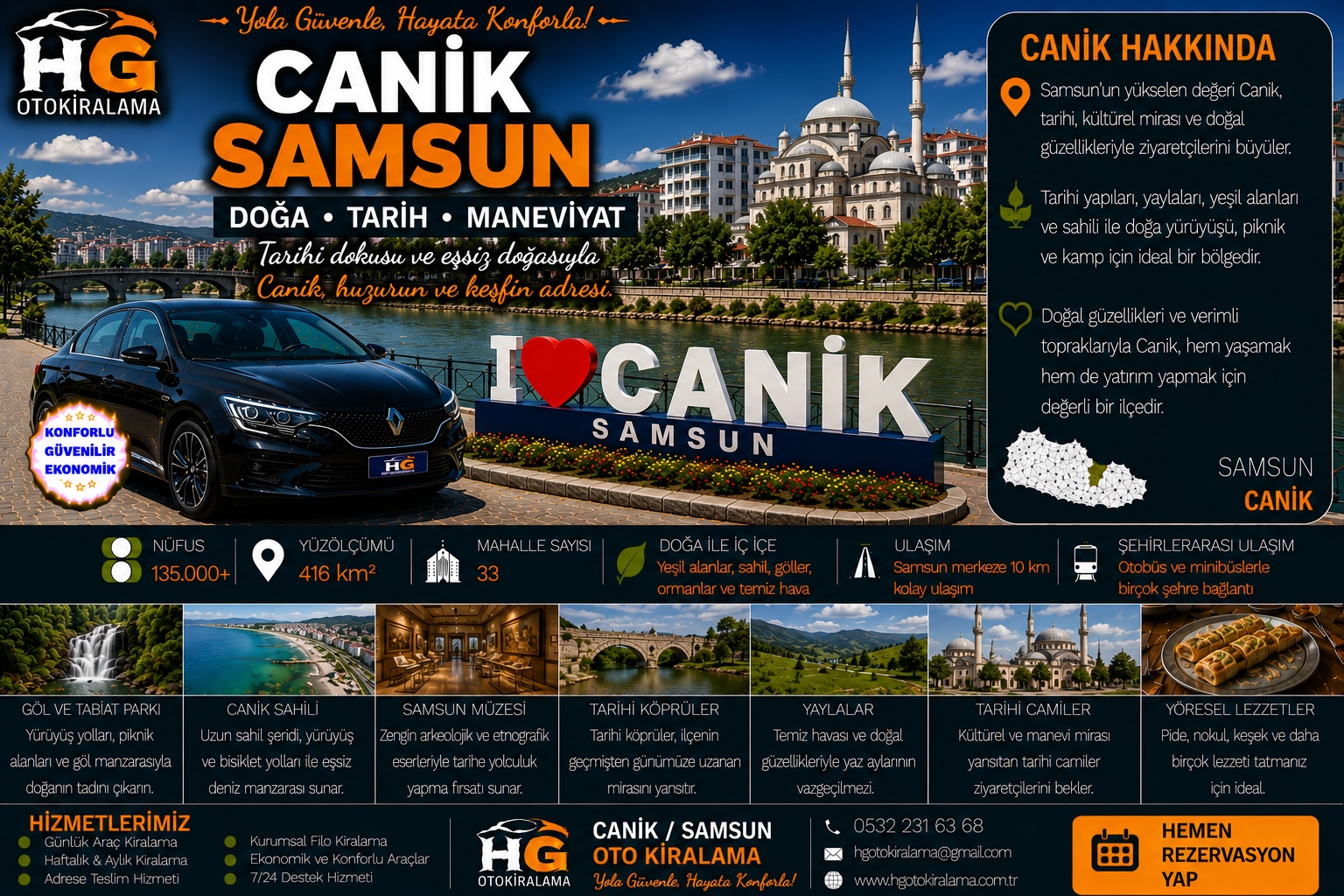 Canik Samsun araç kiralama | HG Blog
