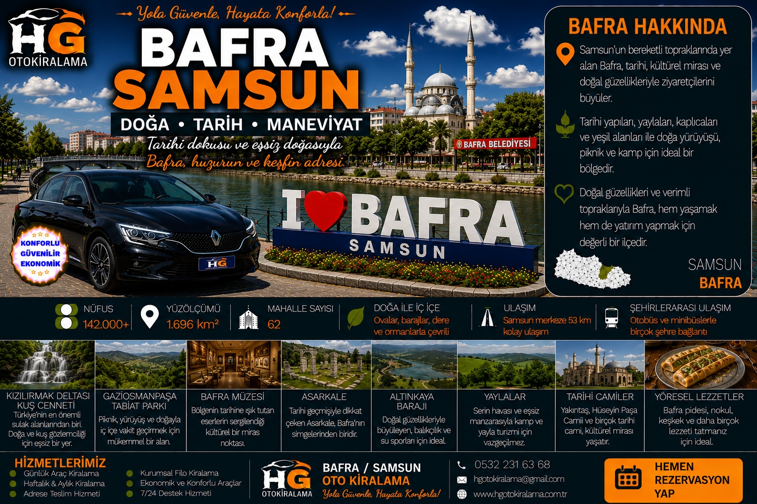 Bafra Samsun araç kiralama | HG Blog