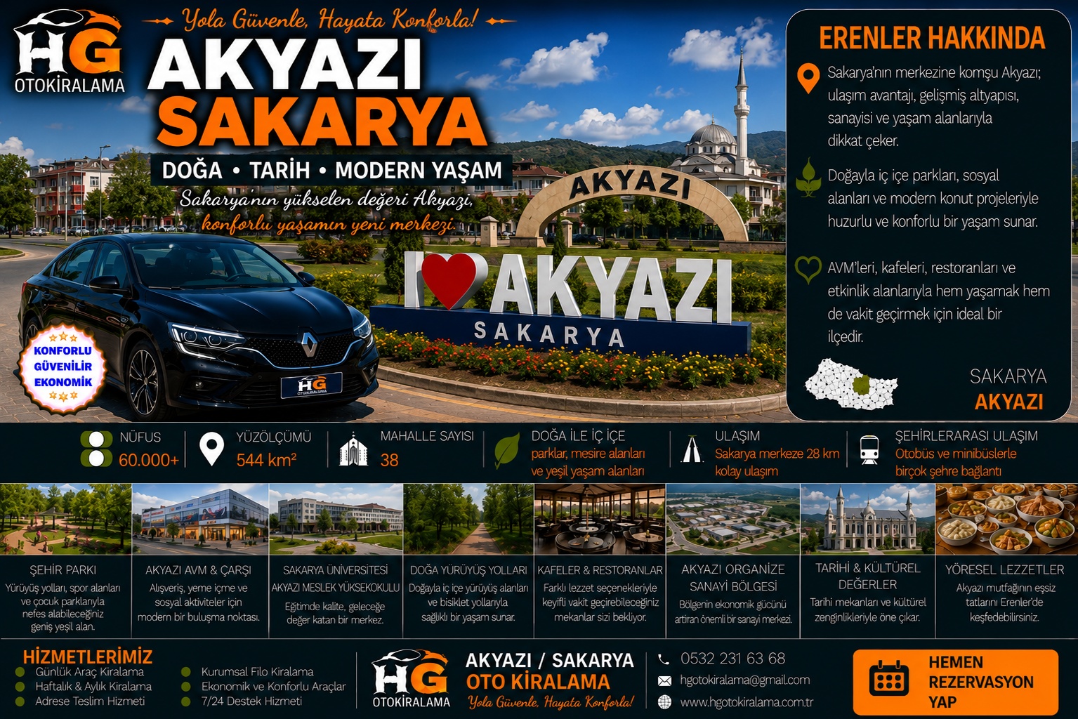Akyazı Sakarya araç kiralama | HG Blog