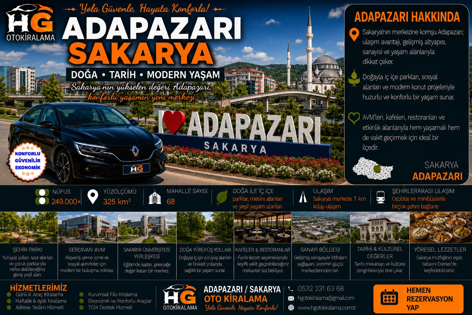 Adapazarı Sakarya araç kiralama | HG Blog